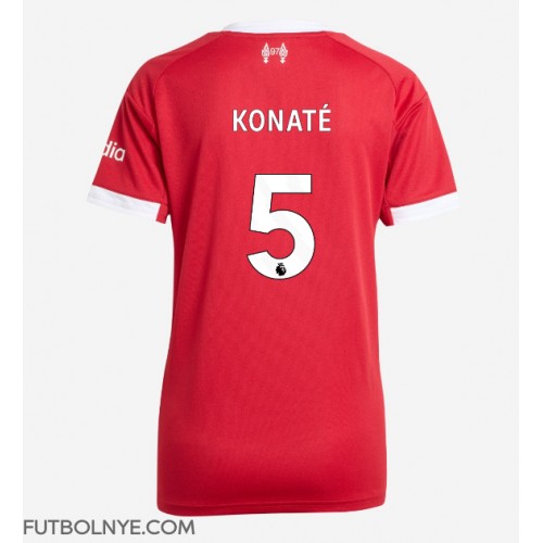 Camiseta Liverpool Ibrahima Konate #5 Primera Equipación para mujer 2025-26 manga corta